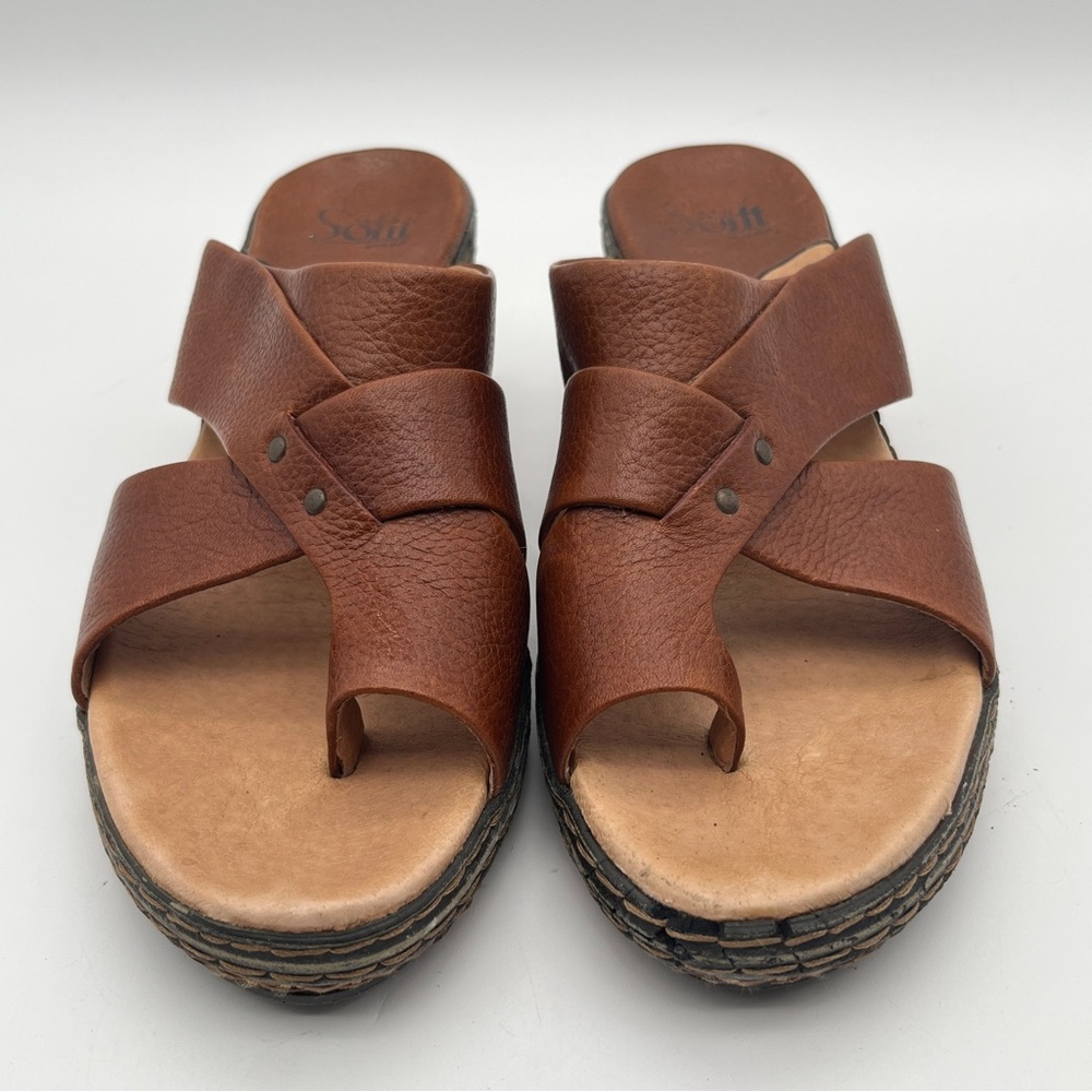 Sofft Brown Leather Women's Sandals